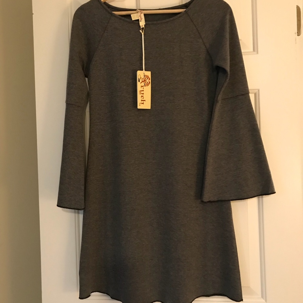 Gray knit dress